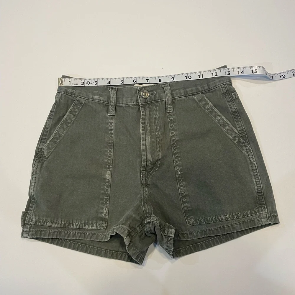 Zara High Waist Green Shorts Stylish Summer Essential